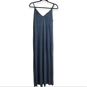 Ralph Lauren linen maxi dress blue twisted straps